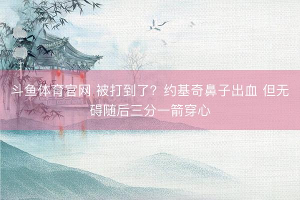 斗鱼体育官网 被打到了？约基奇鼻子出血 但无碍随后三分一箭穿心