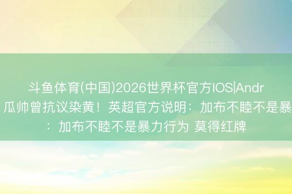 斗鱼体育(中国)2026世界杯官方IOS|Android手机app下载 瓜帅曾抗议染黄！英超官方说明：加布不睦不是暴力行为 莫得红牌