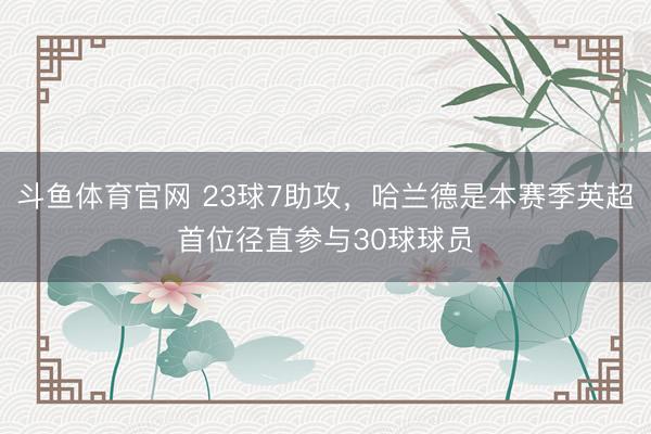 斗鱼体育官网 23球7助攻，哈兰德是本赛季英超首位径直参与30球球员