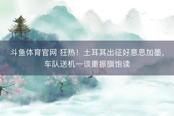 斗鱼体育官网 狂热!土耳其出征好意思加墨,车队送机一谈重振旗